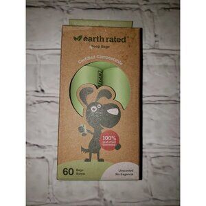 New Earth Rated Canine Dog Poop Bags Green Extra Long & Strong 60ct